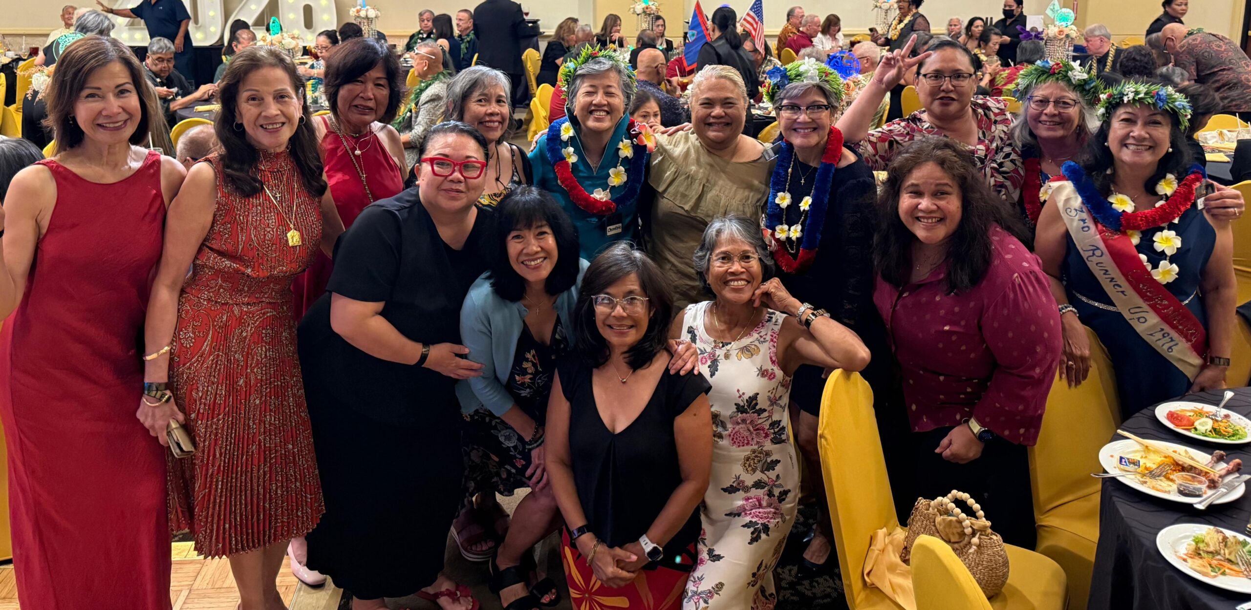 Pictured with members of the AOLG Class of 1976 are fellow Academy “sisters” who joined in the Islandwide Gala celebration held at the Hilton Resort and Spa on July 18, 2026.